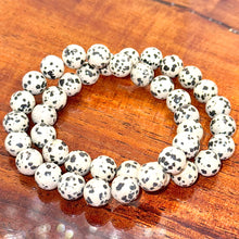 Load image into Gallery viewer, Dalmatian Jasper Nurturing &amp; Playful 10mm Stretch Bracelet