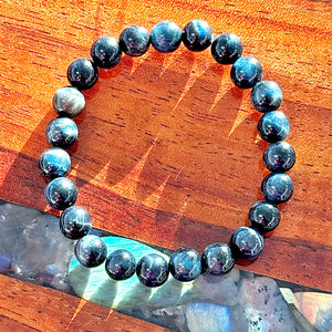 Limited Edition Hawk Eye Aura Shield for Spiritual Growth & Self-Expression 8mm Stretch Bracelet