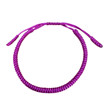 Load image into Gallery viewer, Lilac Purple Tibetan Buddhist Monk Braided Knot Lucky Bracelet