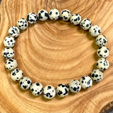 Load image into Gallery viewer, Dalmatian Jasper Nurturing &amp; Playful 10mm Stretch Bracelet