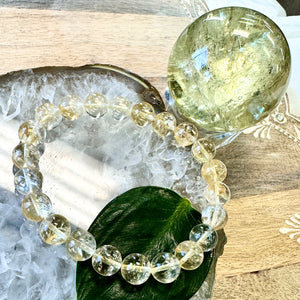 Extremely Limited! Grade AAA+ Brazilian Citrine Sunny Bright & Pure Positive Energy 10mm Stretch Bracelet