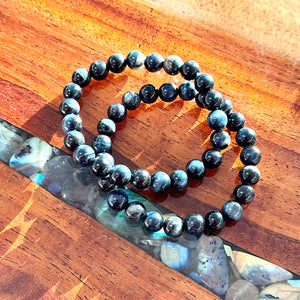 Limited Edition Hawk Eye Aura Shield for Spiritual Growth & Self-Expression 8mm Stretch Bracelet