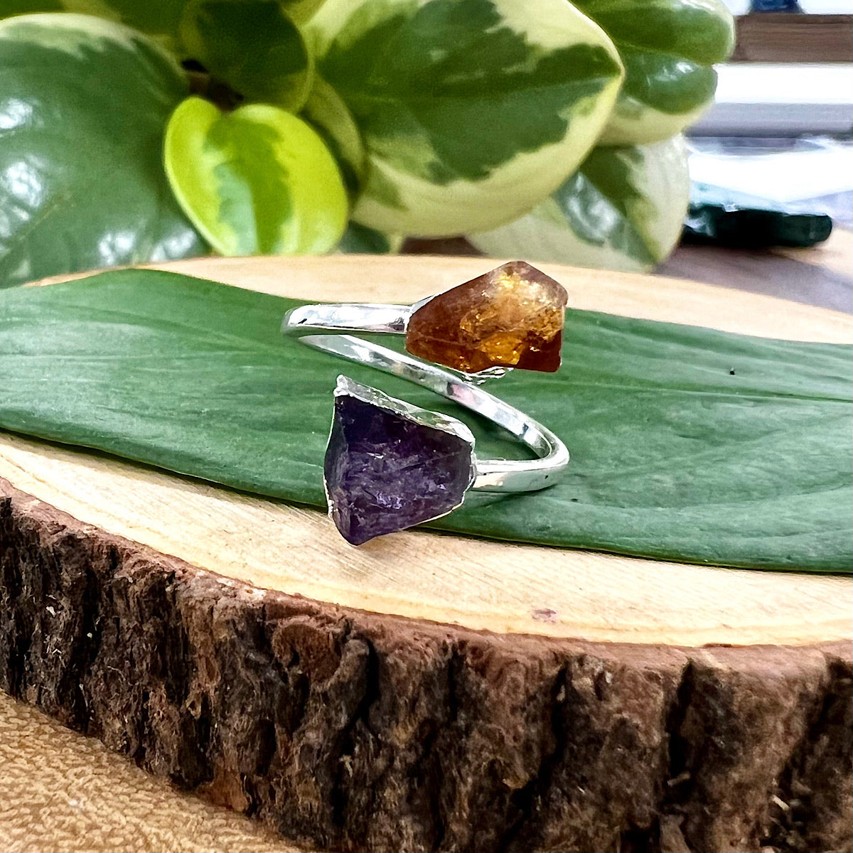 Amethyst dream catcher ring – Zoee Crystals