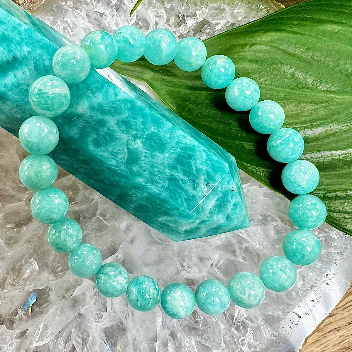Natural Multi-Color Amazonite Gemstone Bracelet - 10mm Beads – Accessory  Snobs