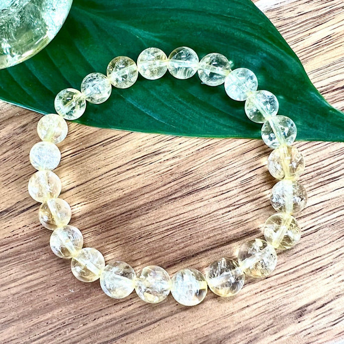 Extremely Limited! Grade AAA+ Brazilian Citrine Sunny Bright & Pure Positive Energy 8mm Stretch Bracelet