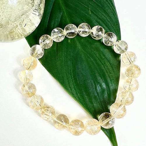 Only 4 left! Grade AAA Brazilian Citrine Sunny Bright & Pure Positive Energy 8mm Stretch Bracelet